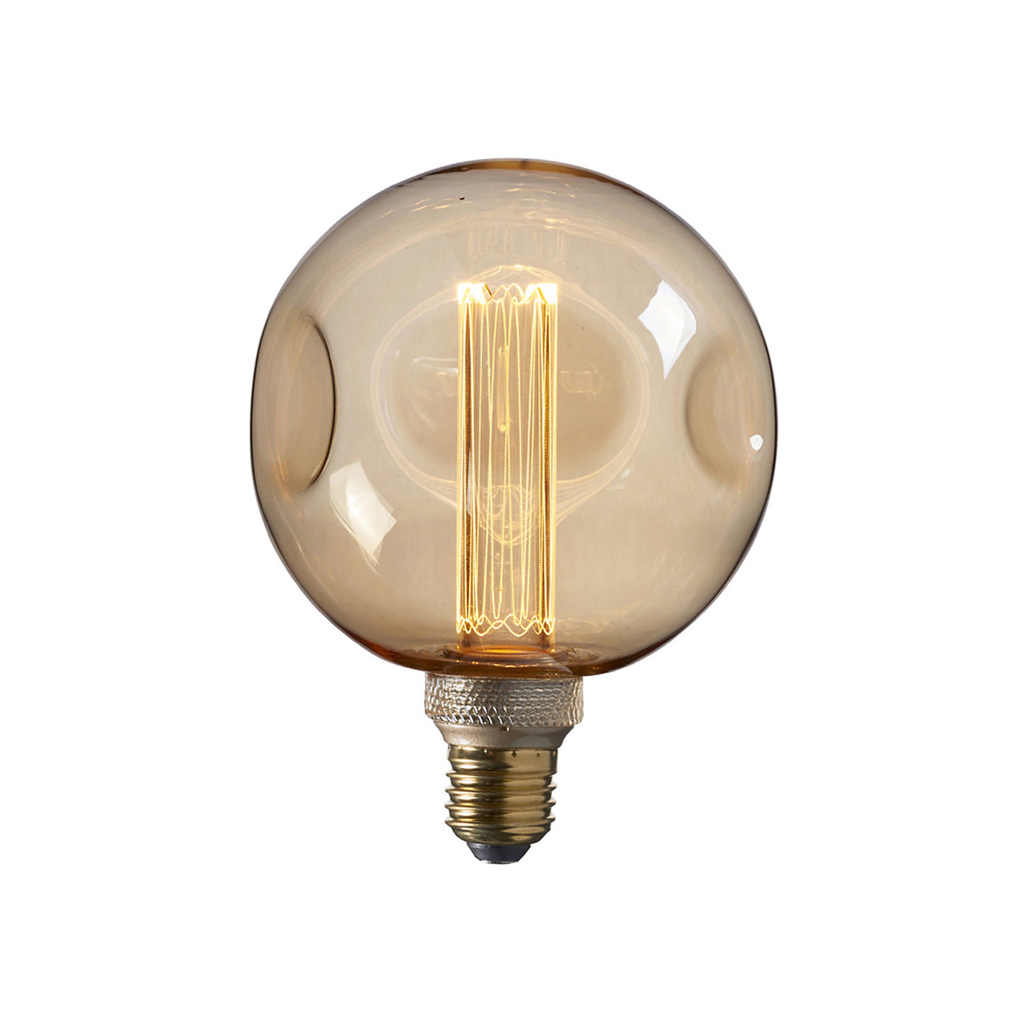 LUZ-CG125-RN 4W E27 LED Lamp – Vintage Amber Glass with Warm Glow