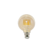 LUZ-G125-8FG – 8W E27 2200K Gold Filament LED Bulb with Globe Design and Warm Vintage Glow