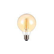 LUZ-G95-8FG 8W E27 2200K Gold Filament LED – Globe Bulb with Ultra Warm Glow